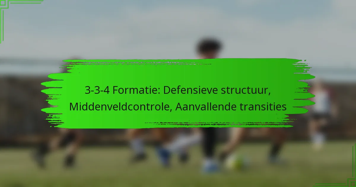 3-3-4 Formatie: Defensieve structuur, Middenveldcontrole, Aanvallende transities
