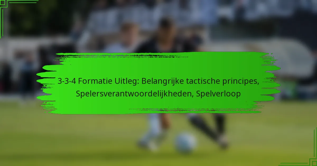 3-3-4 Formatie Uitleg: Belangrijke tactische principes, Spelersverantwoordelijkheden, Spelverloop